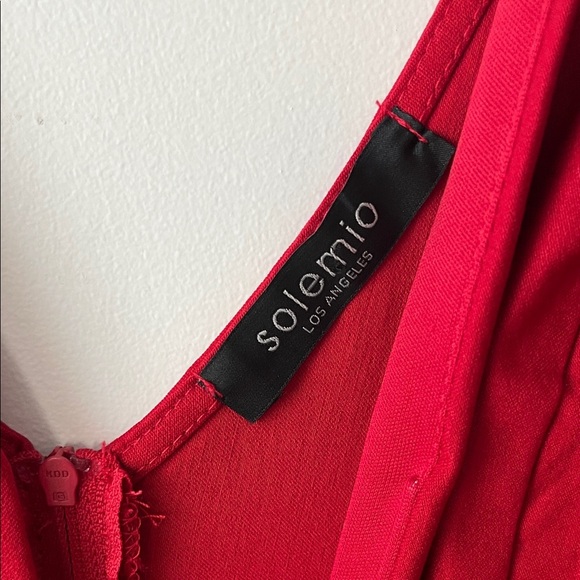 Solemio Red Fit & Flare Mini Dress - Picture 3 of 5